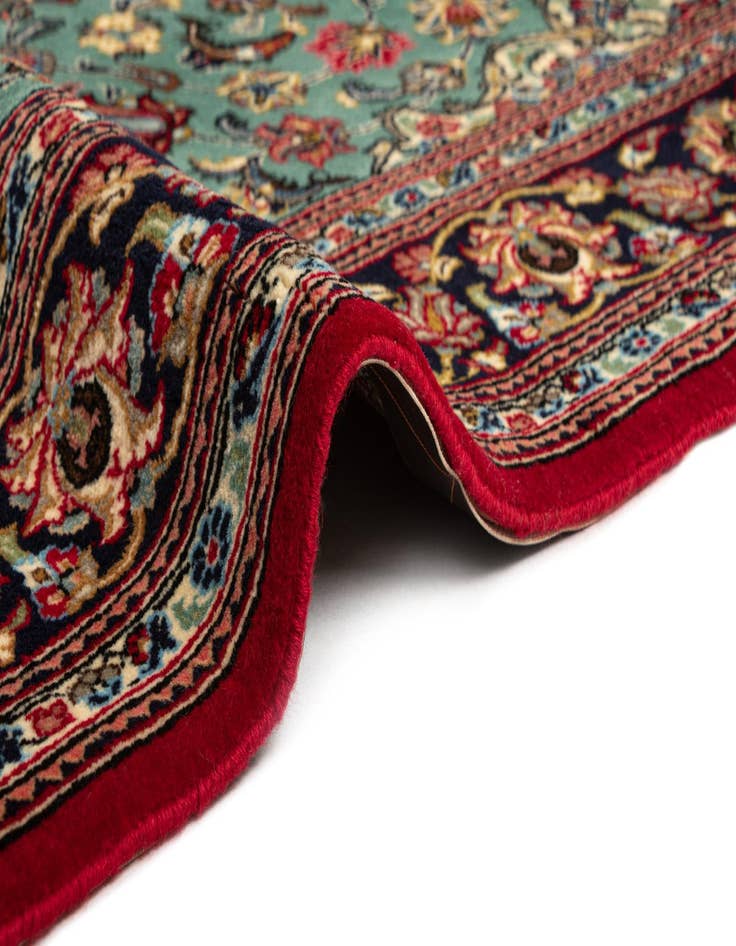 Detail image of  4' 9 x 7' 2  Hand Knotted Qom Persian Rug