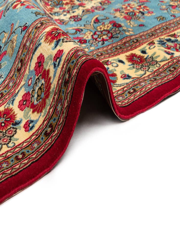 Detail image of  4' 9 x 6' 10  Hand Knotted Qom Persian Rug