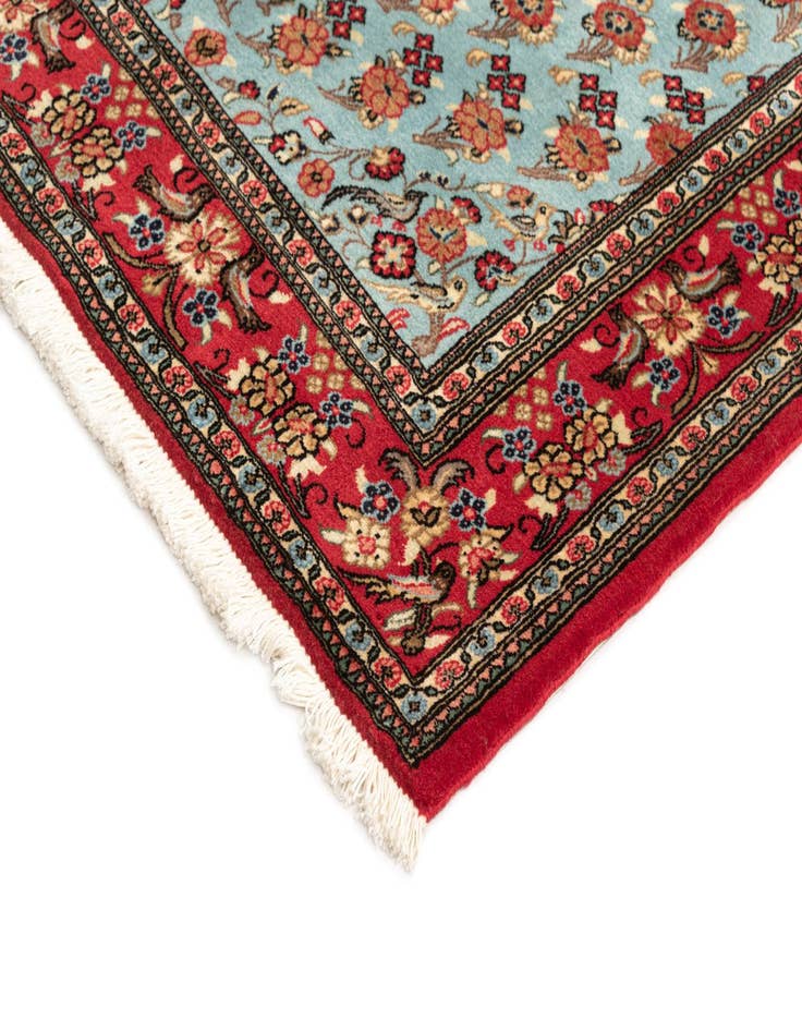 Detail image of  3' 7 x 5'  Hand Knotted Qom Persian Rug