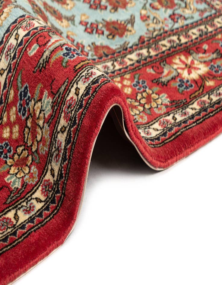 Detail image of  3' 6 x 4' 8  Hand Knotted Qom Persian Rug