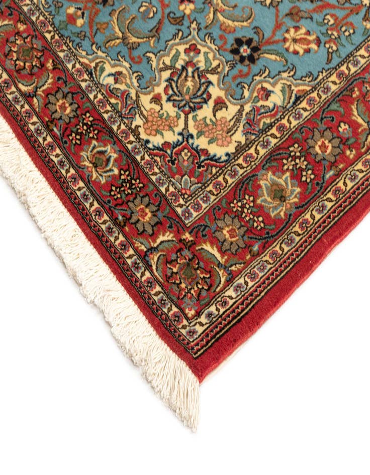 Detail image of  3' 6 x 5' 1  Hand Knotted Qom Persian Rug