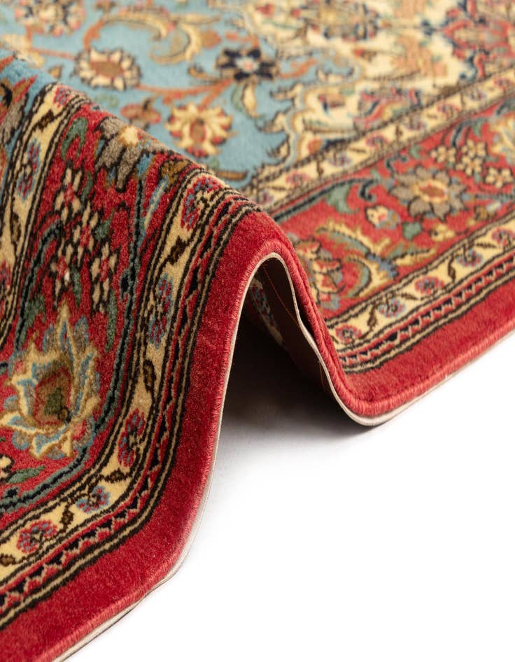 Detail image of  3' 6 x 5' 1  Hand Knotted Qom Persian Rug