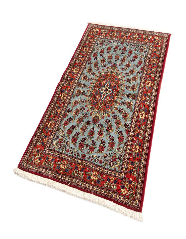 Detail image of  3' 5 x 5' 1  Hand Knotted Qom Persian Rug