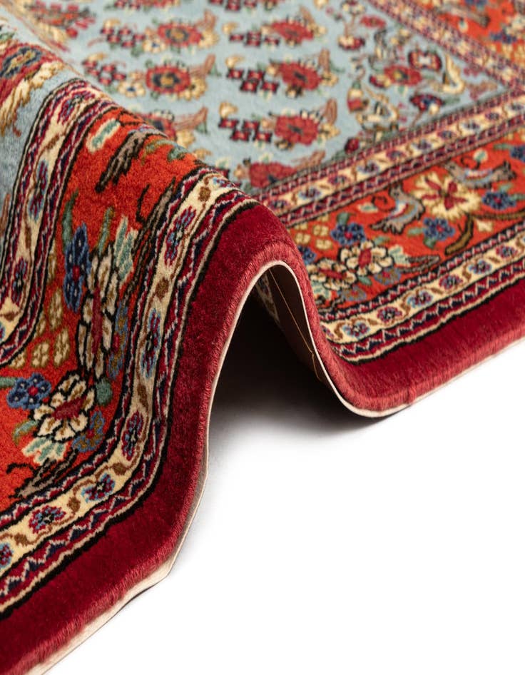 Detail image of  3' 5 x 5' 1  Hand Knotted Qom Persian Rug