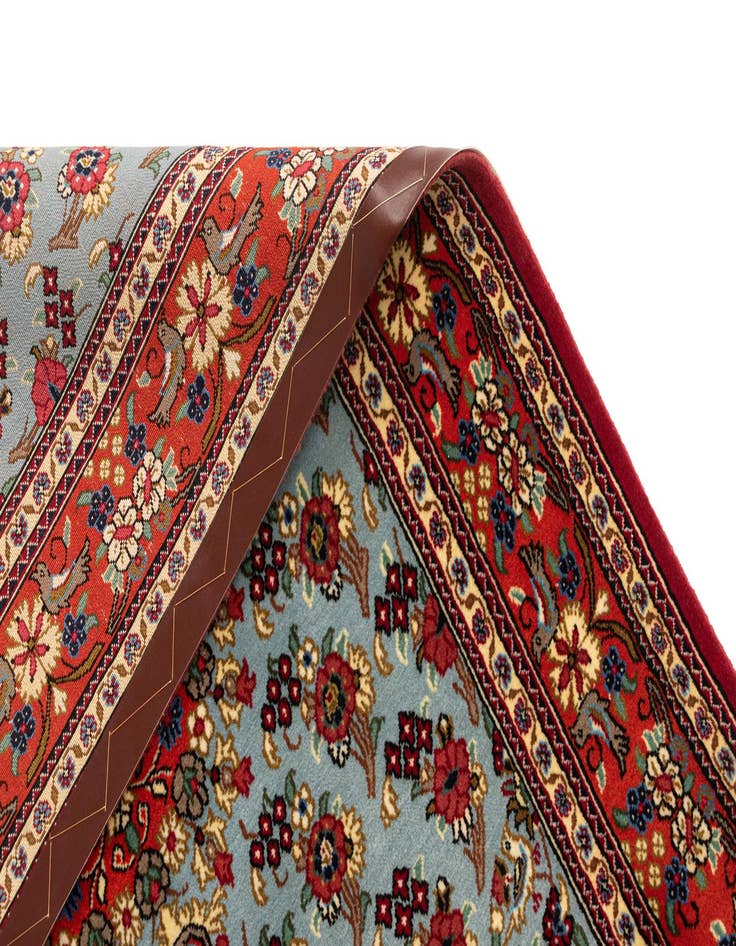 Detail image of  3' 5 x 5' 1  Hand Knotted Qom Persian Rug