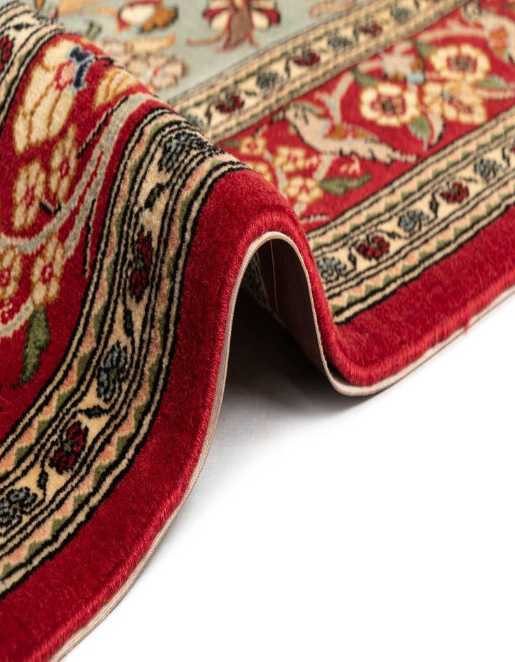 Detail image of  3' 6 x 5' 1  Hand Knotted Qom Persian Rug