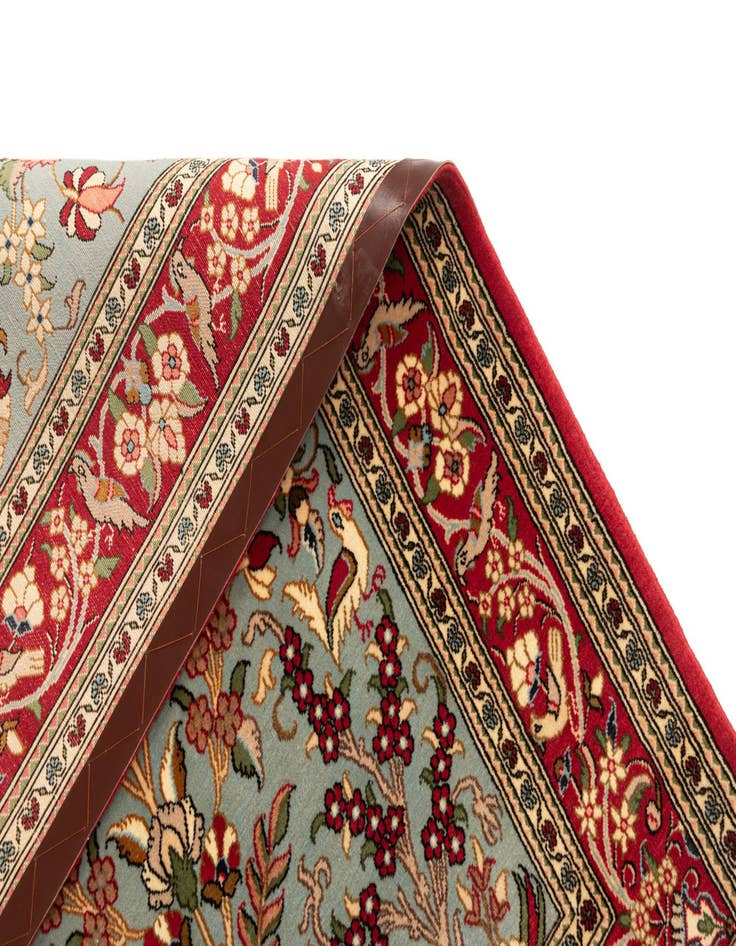 Detail image of  3' 6 x 5' 1  Hand Knotted Qom Persian Rug