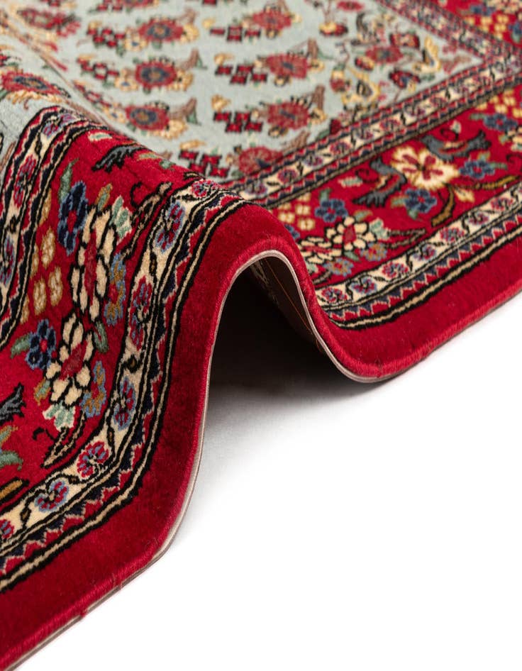 Detail image of  3' 7 x 4' 11  Hand Knotted Qom Persian Rug