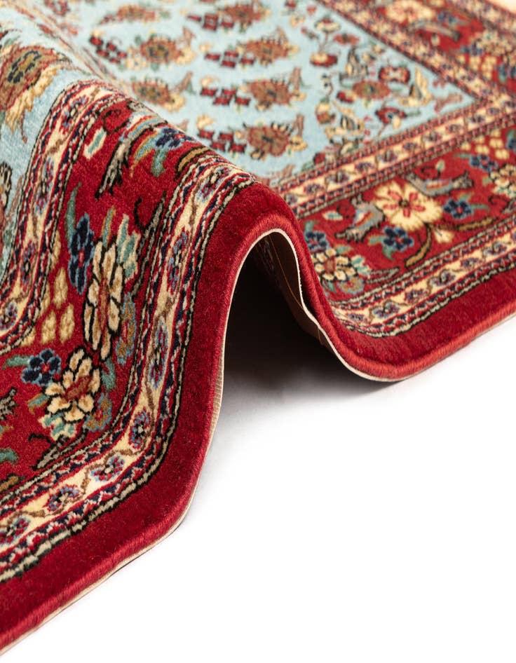 Detail image of  3' 5 x 5' 1  Hand Knotted Qom Persian Rug