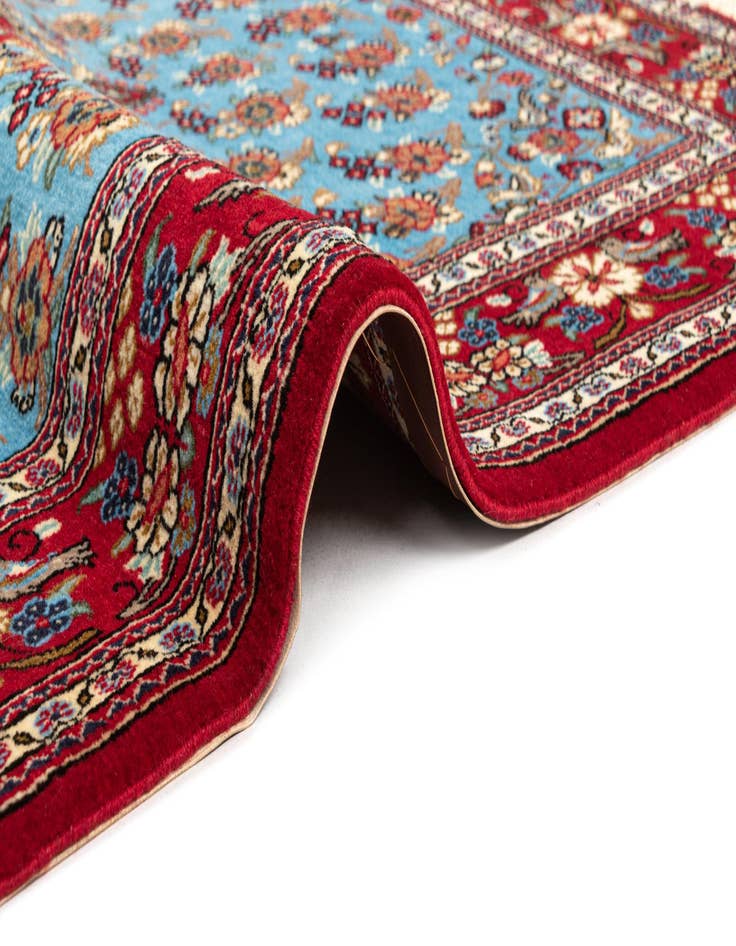 Detail image of  3' 5 x 4' 11  Hand Knotted Qom Persian Rug