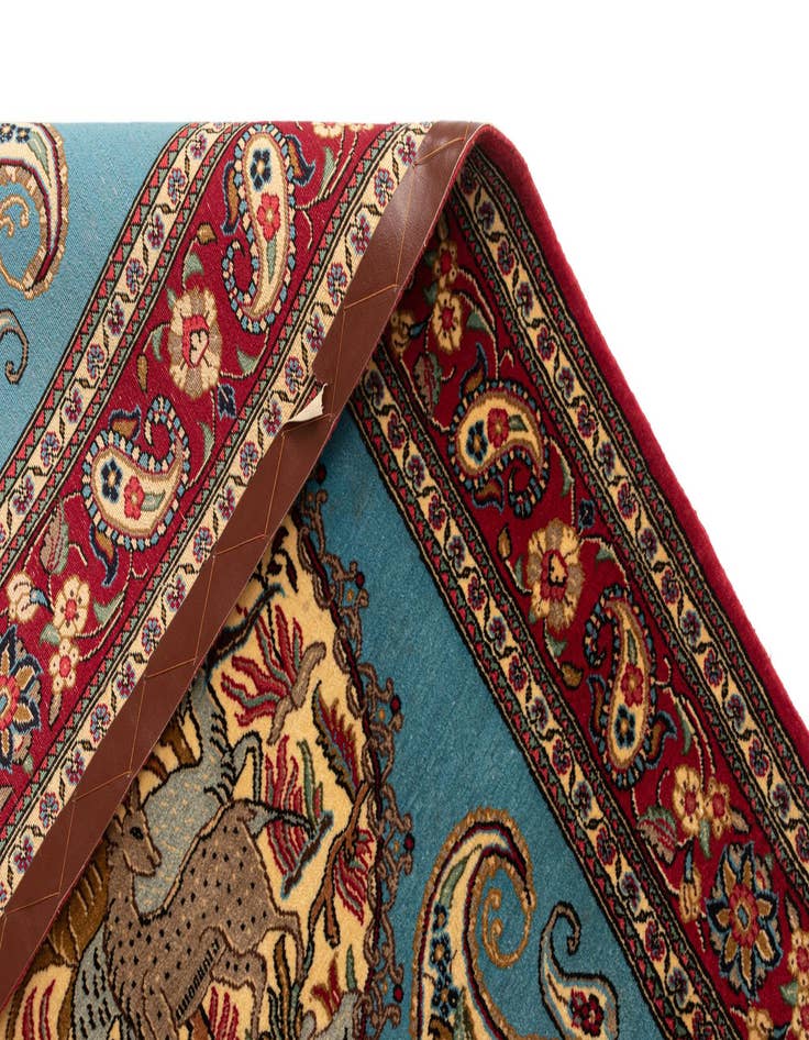 Detail image of  3' 6 x 5' 4  Hand Knotted Qom Persian Rug