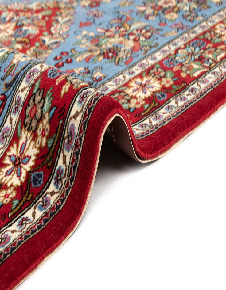 Detail image of  3' 6 x 5' 1  Hand Knotted Qom Persian Rug