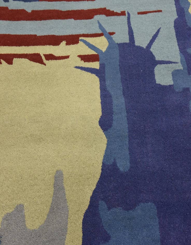 Detail image of 5' x 7' 9 Reproduction Gabbeh Wool Rug