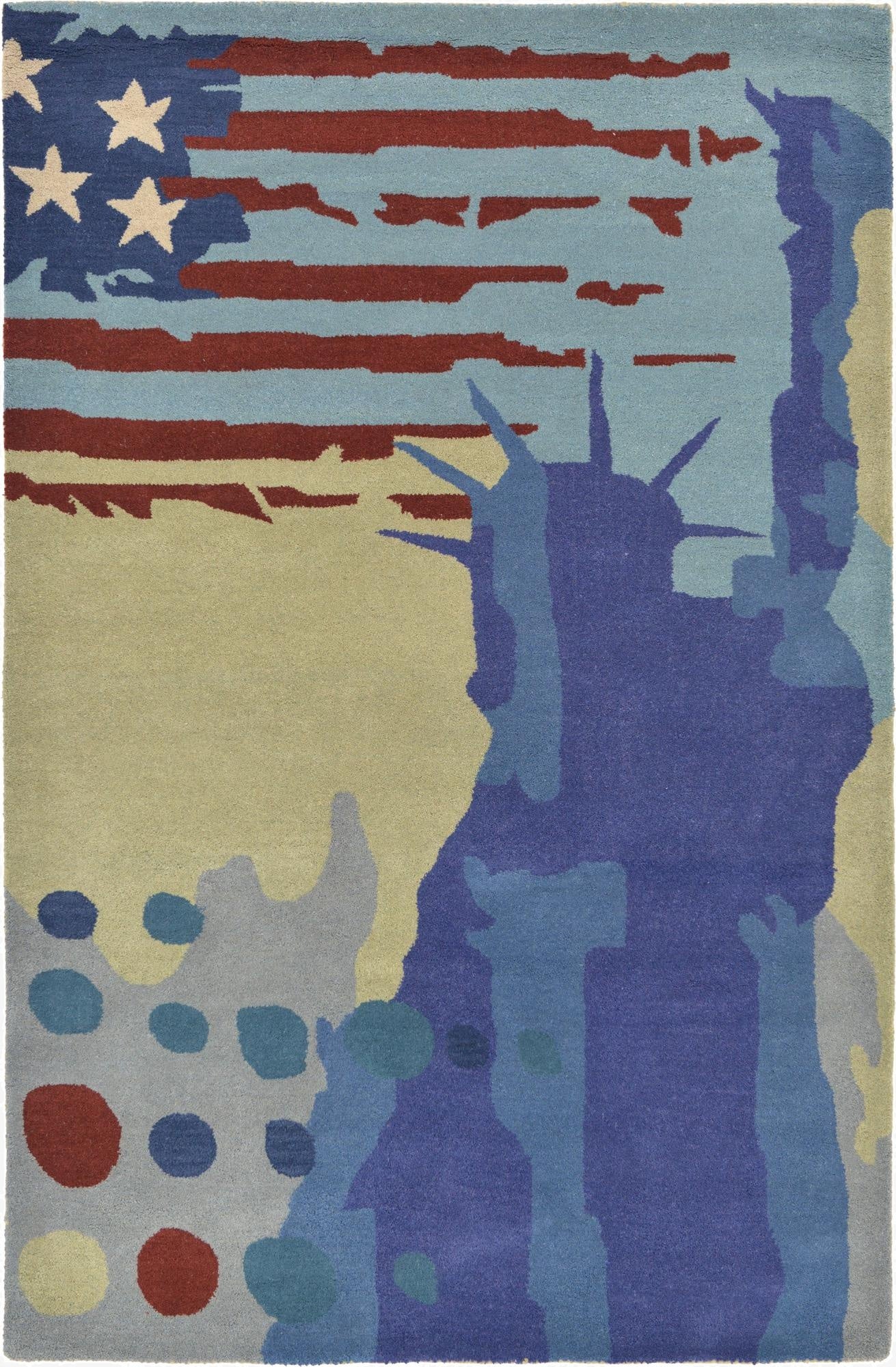  5' x 7' 9 Reproduction Gabbeh Wool Rug