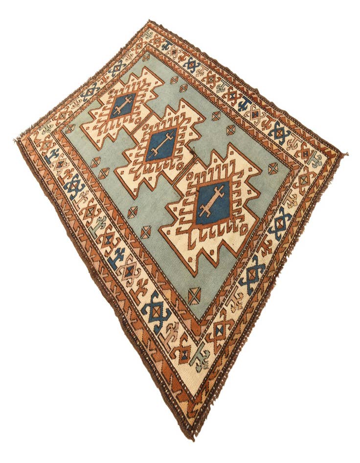 Detail image of 4' 7 x 6' Hand Knotted Shirvan Persian Wool Rug