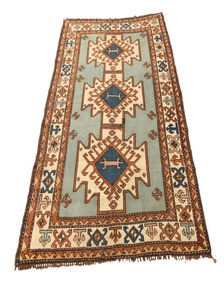 Detail image of 4' 7 x 6' Hand Knotted Shirvan Persian Wool Rug