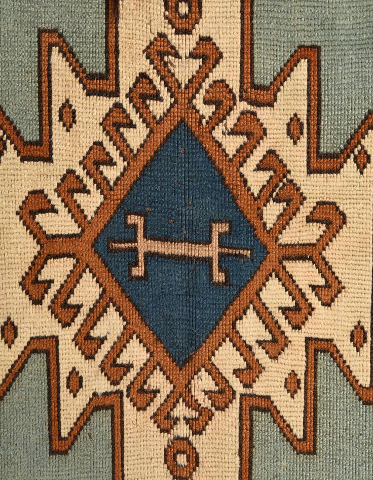 Detail image of 4' 7 x 6' Hand Knotted Shirvan Persian Wool Rug