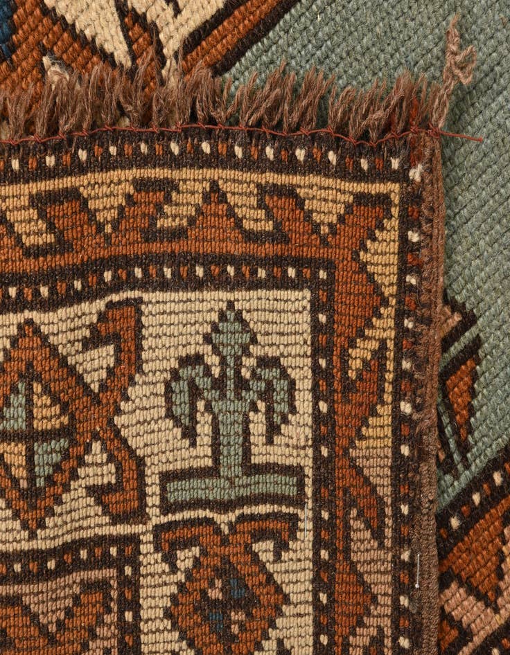 Detail image of 4' 7 x 6' Hand Knotted Shirvan Persian Wool Rug