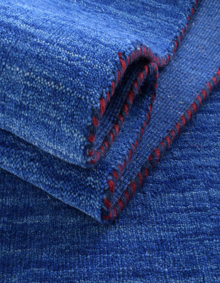 Detail image of  8' 2 x 11' 6  Hand Knotted Solid Gabbeh Wool Rug