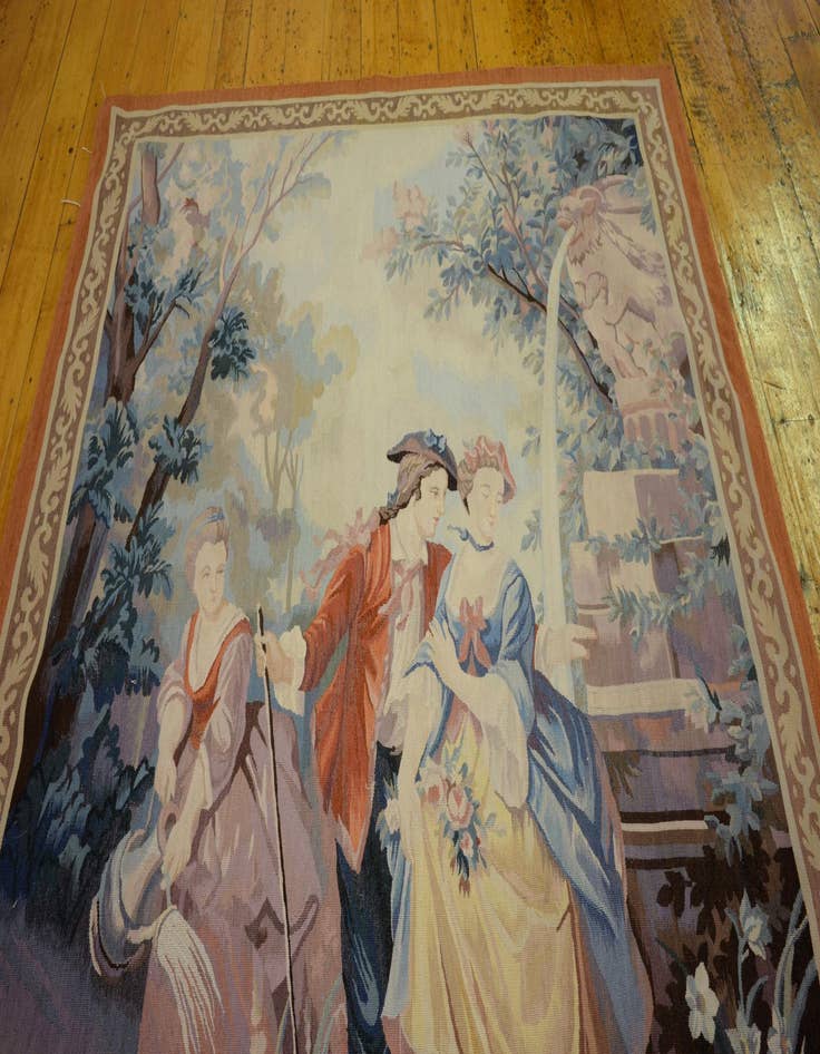 Detail image of  4' 2 x 5' 6 Tapestry Wool Rug