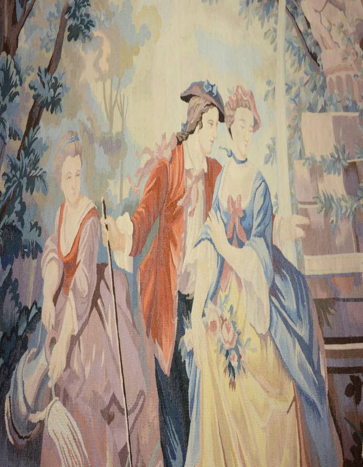 Detail image of  4' 2 x 5' 6 Tapestry Wool Rug