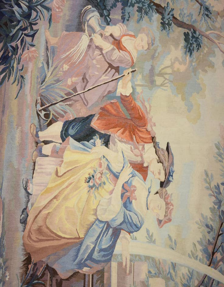 Detail image of  4' 2 x 5' 6 Tapestry Wool Rug