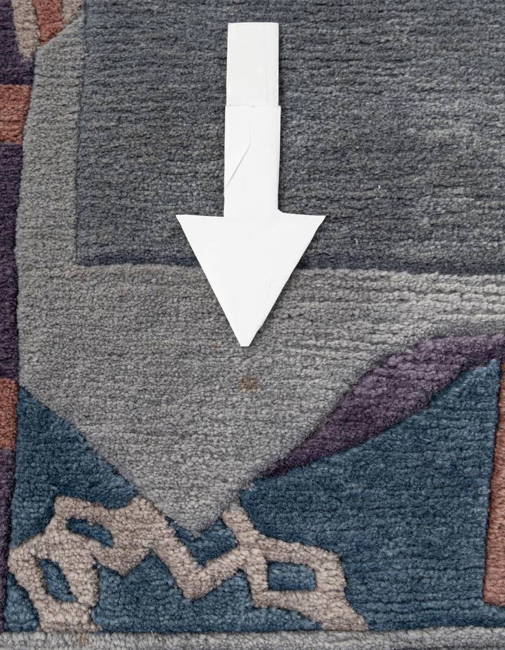 Detail image of  4' 11 x 7' 2  Hand Knotted Tibet Wool Rug