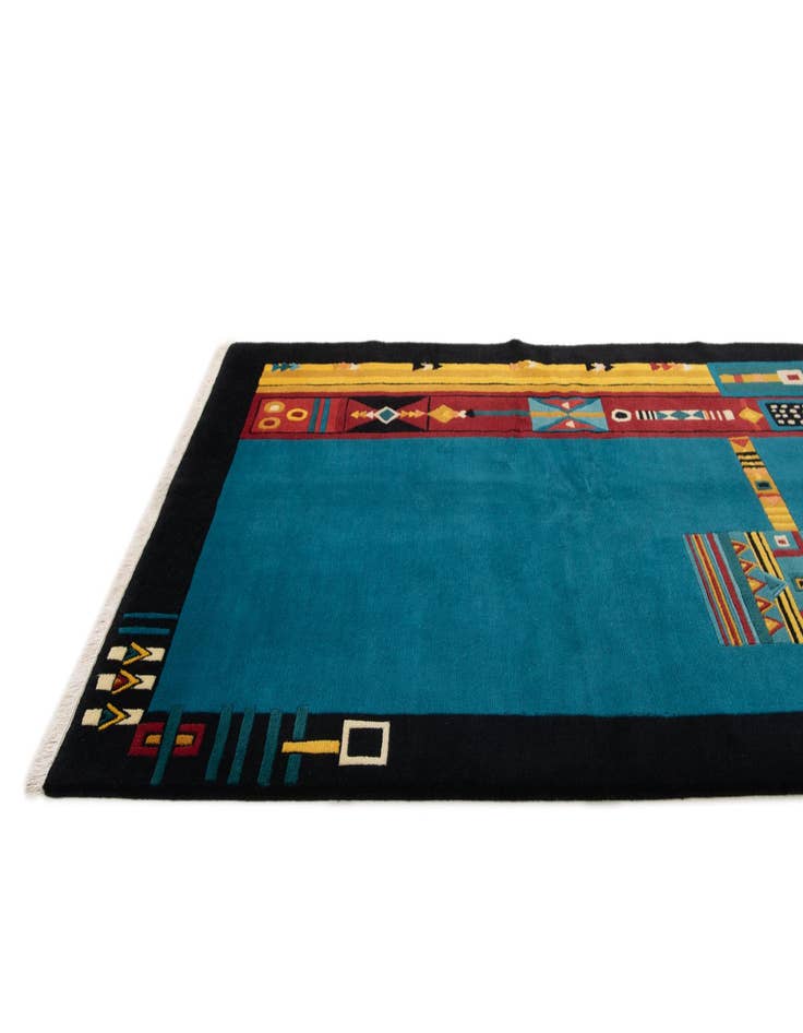 Detail image of  5' 9 x 7' 9  Hand Knotted Tibet Wool Rug