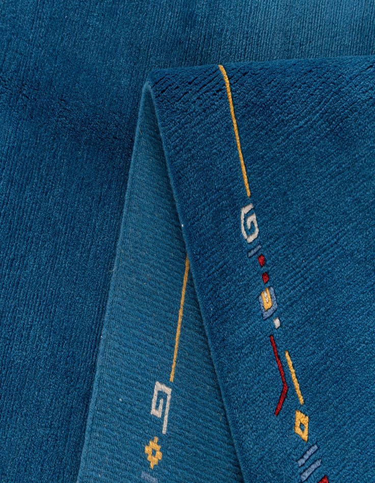 Detail image of  5' 7 x 7' 10  Hand Knotted Tibet Wool Rug