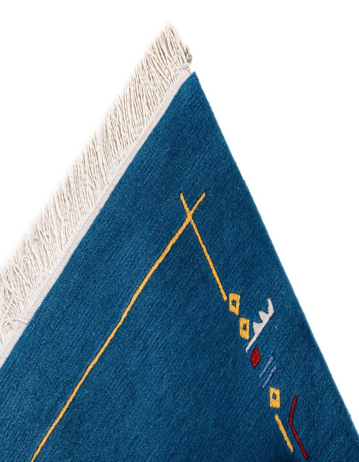 Detail image of  5' 7 x 7' 10  Hand Knotted Tibet Wool Rug