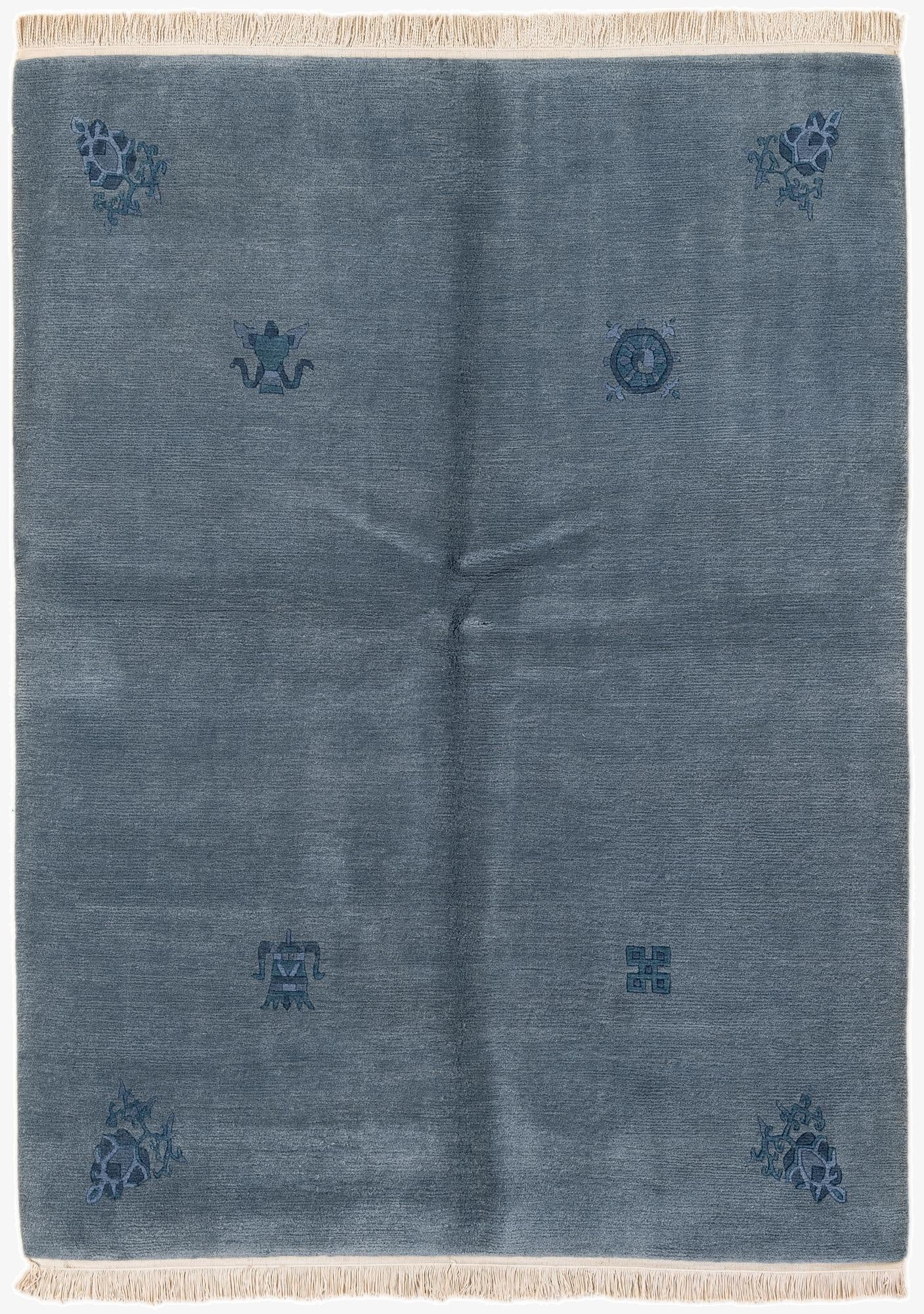  5' 8 x 7' 8  Hand Knotted Tibet Wool Rug