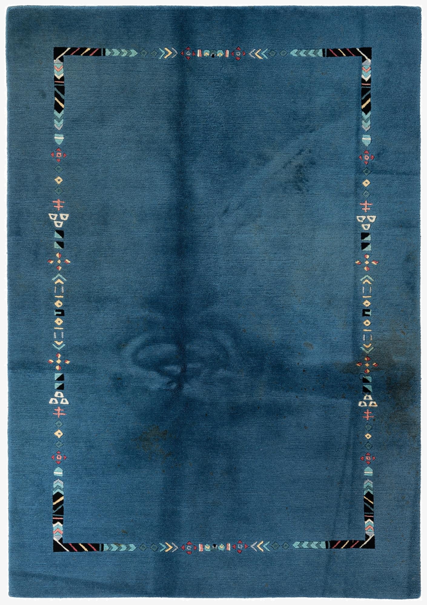  4' 8 x 6' 7  Hand Knotted Tibet Wool Rug