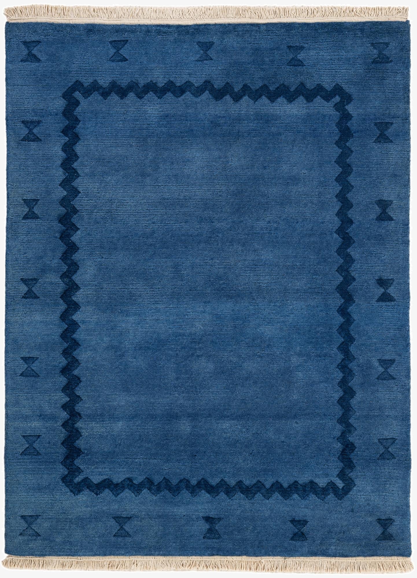  3' 11 x 5' 4  Hand Knotted Tibet Wool Rug