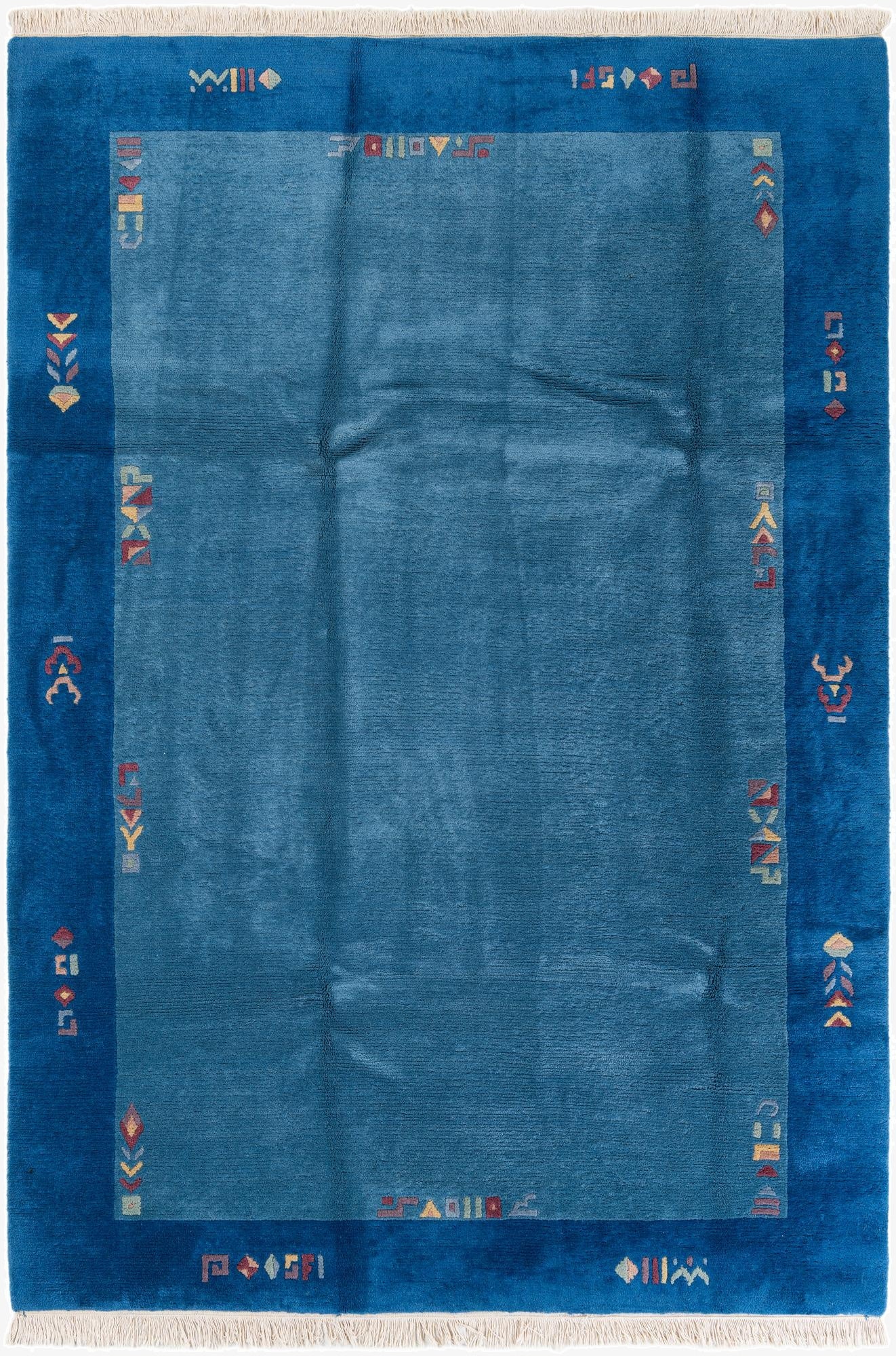  6' 6 x 9' 7  Hand Knotted Tibet Wool Rug