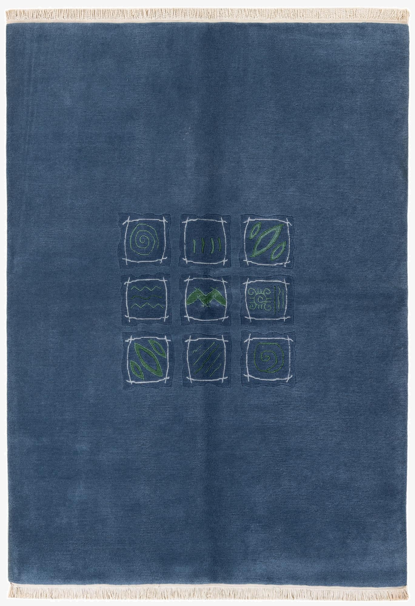  5' 8 x 7' 9  Hand Knotted Tibet Wool Rug