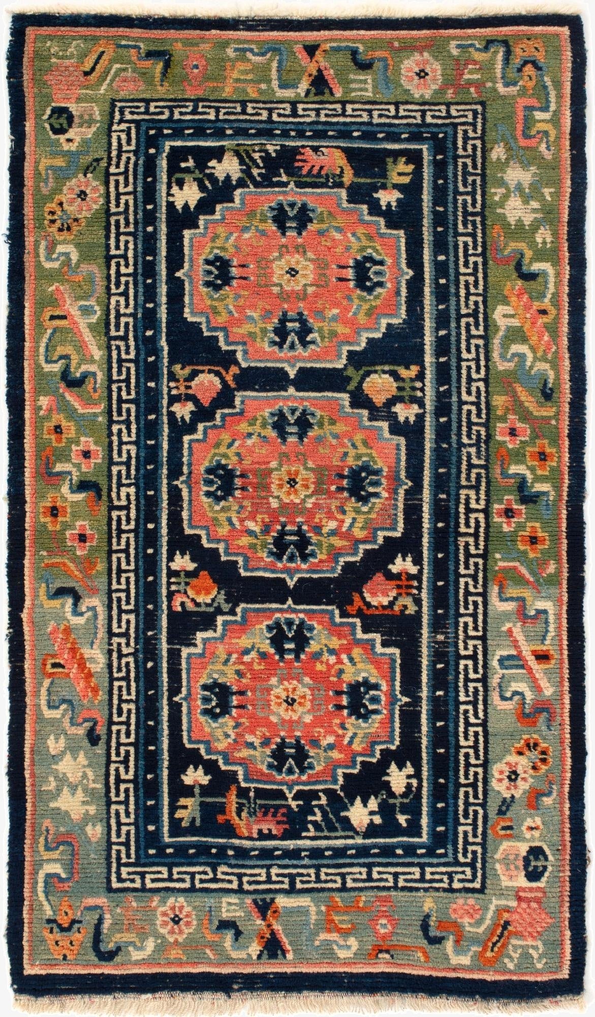  2' 7 x 4' 6  Hand Knotted Tibet Rug