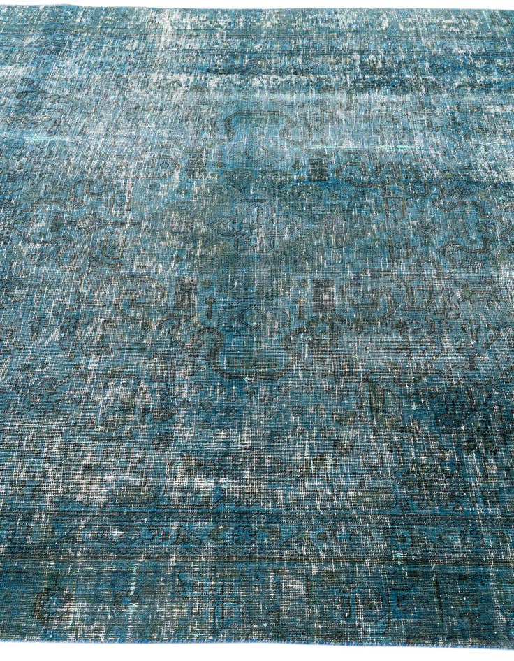 Detail image of  5' 9 x 9'  Hand Knotted Ultra Vintage Persian Wool Rug