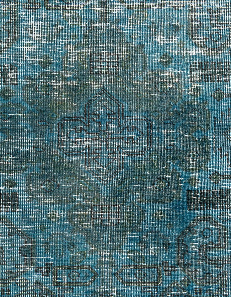 Detail image of  5' 9 x 9'  Hand Knotted Ultra Vintage Persian Wool Rug