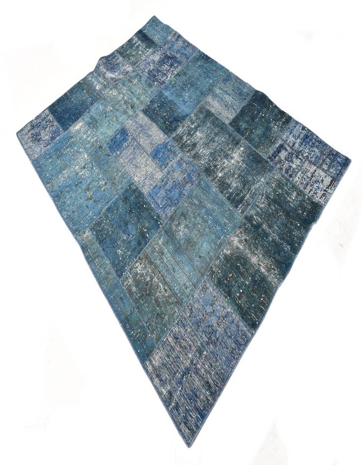 Detail image of  4' 11 x 6' 9  Hand Knotted Ultra Vintage Persian Wool Rug