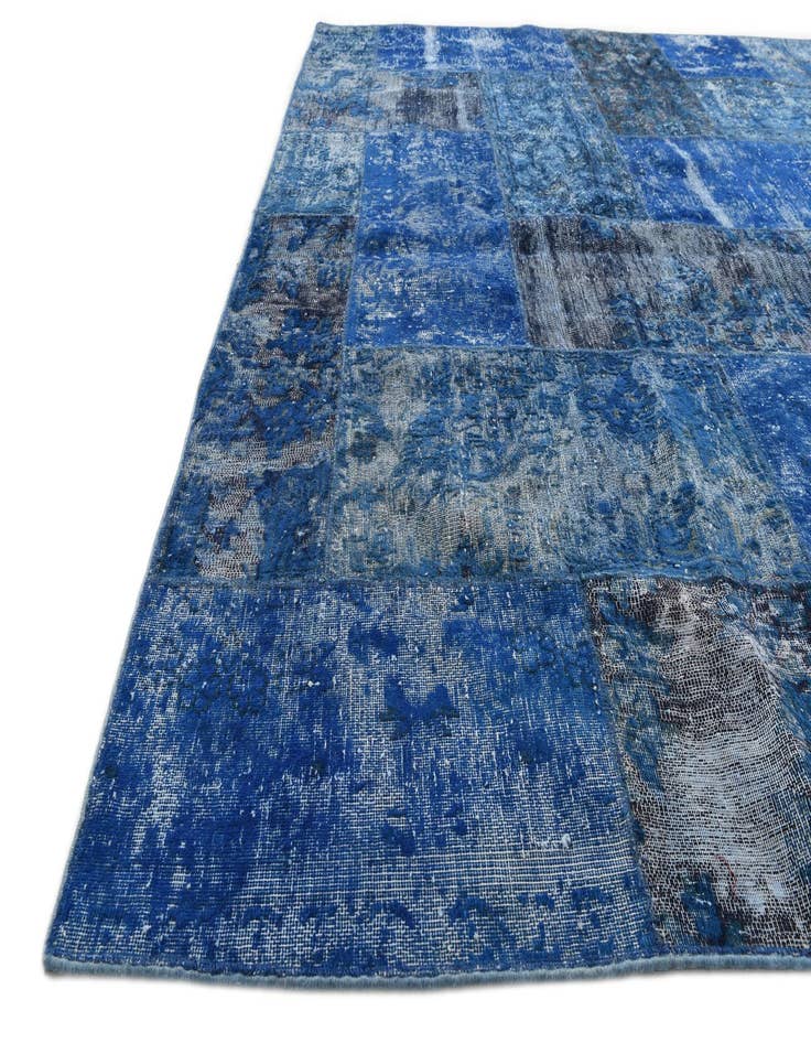 Detail image of  6' 8 x 10'  Hand Knotted Ultra Vintage Persian Wool Rug