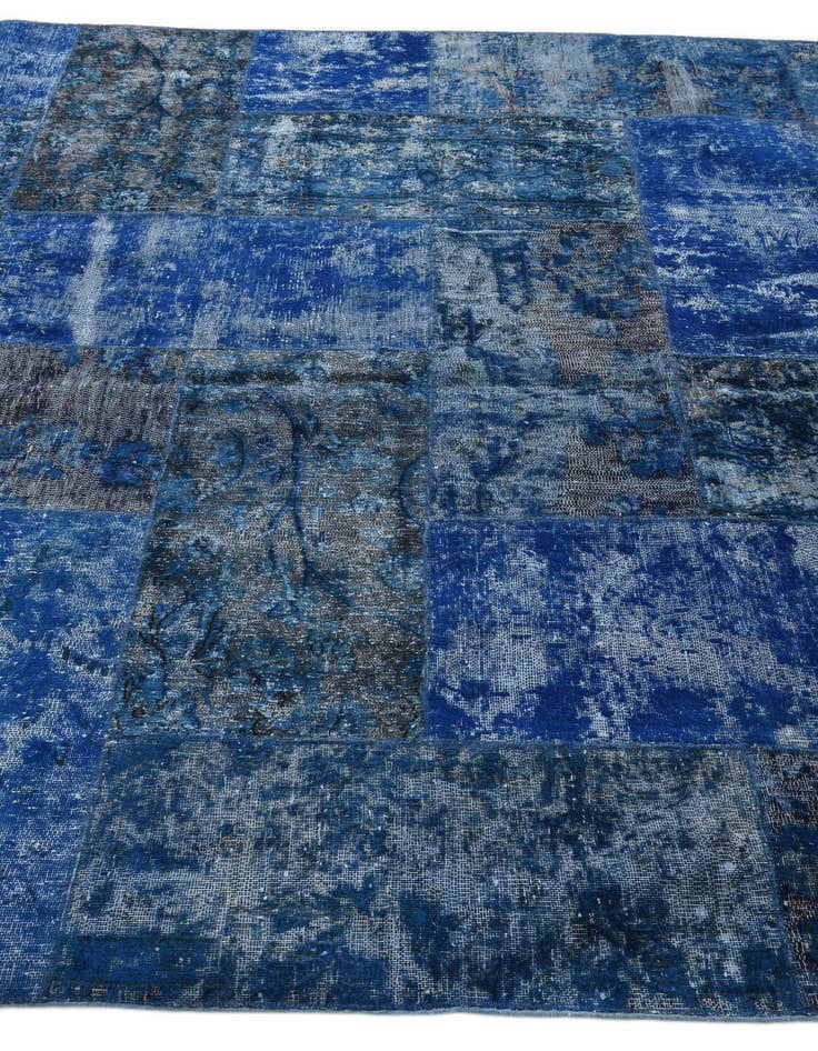 Detail image of  6' 8 x 10'  Hand Knotted Ultra Vintage Persian Wool Rug