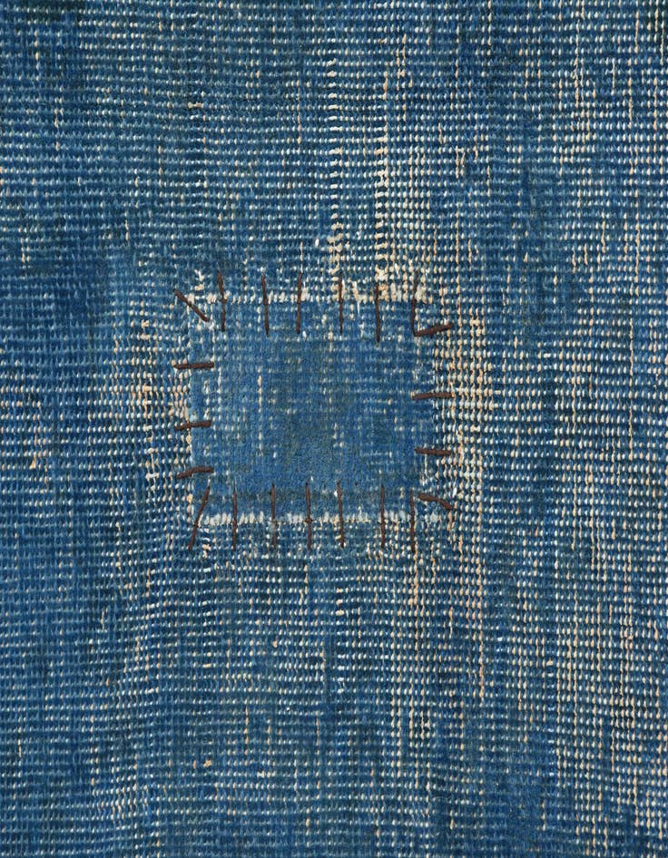 Detail image of  7' 6 x 11'  Hand Knotted Ultra Vintage Persian Wool Rug