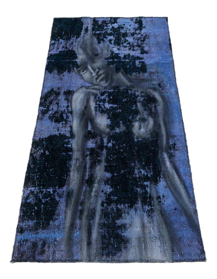 Detail image of  3' 8 x 5'  Hand Knotted Ultra Vintage Persian Wool Rug