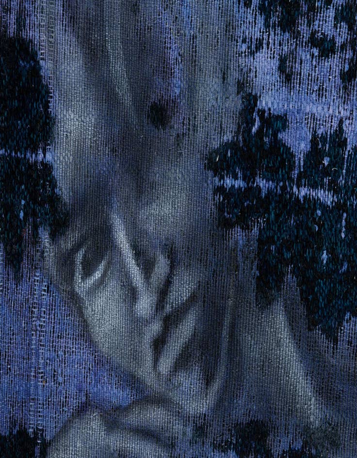 Detail image of  3' 8 x 5'  Hand Knotted Ultra Vintage Persian Wool Rug