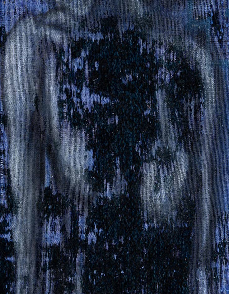 Detail image of  3' 8 x 5'  Hand Knotted Ultra Vintage Persian Wool Rug