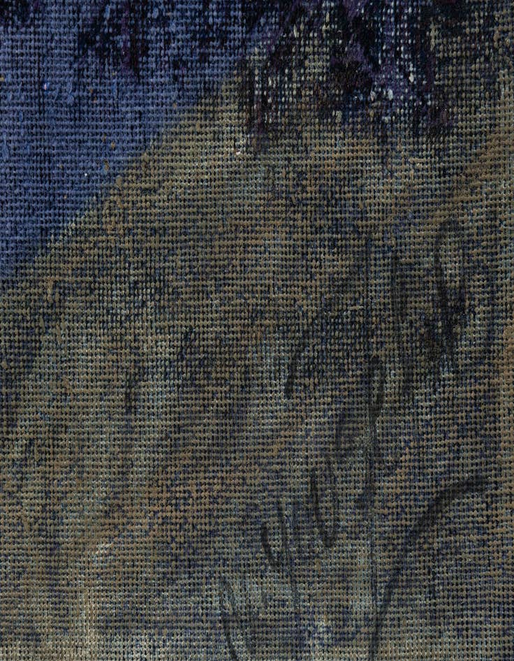 Detail image of  3' 9 x 4' 10  Hand Knotted Ultra Vintage Persian Wool Rug