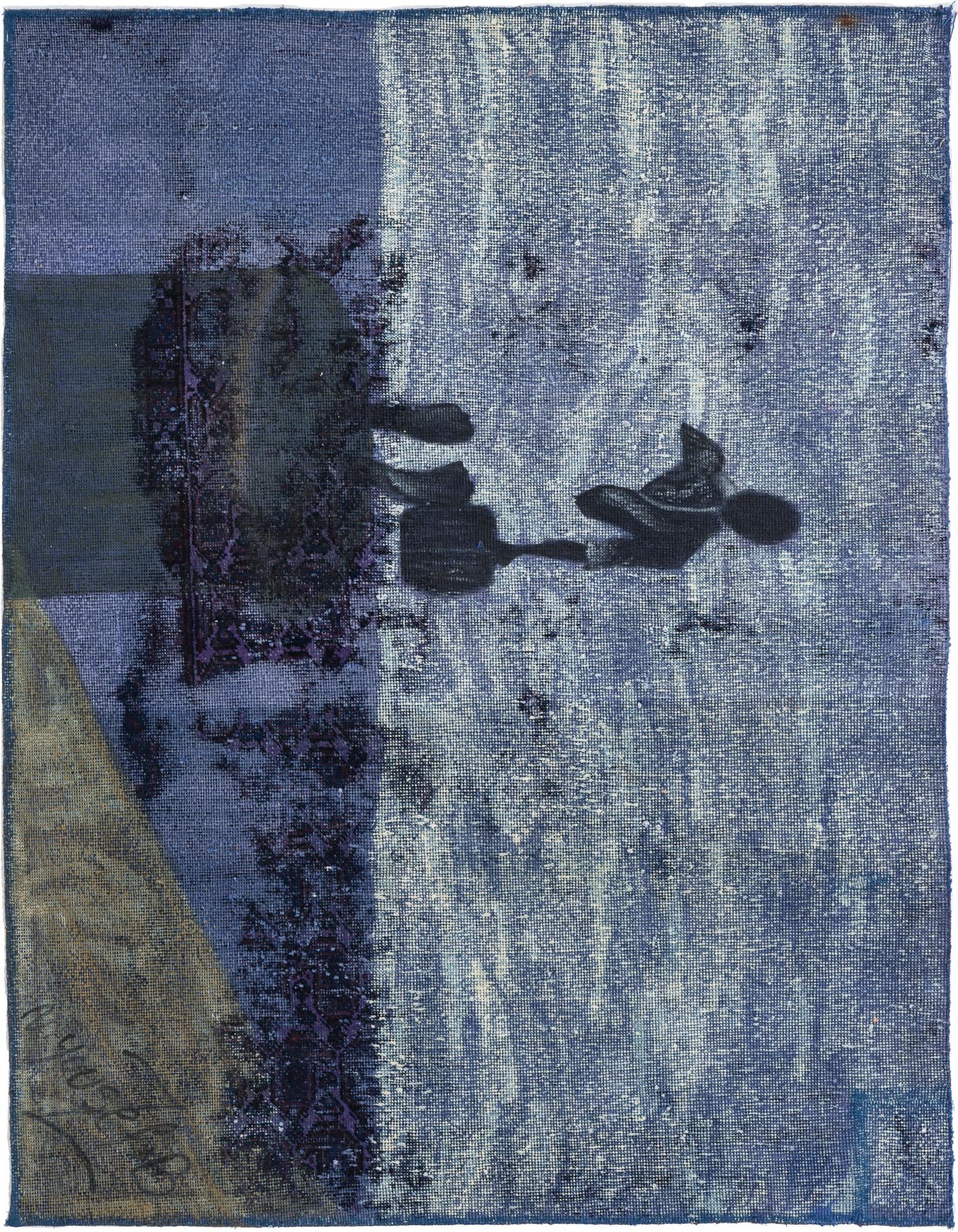  3' 9 x 4' 10  Hand Knotted Ultra Vintage Persian Wool Rug