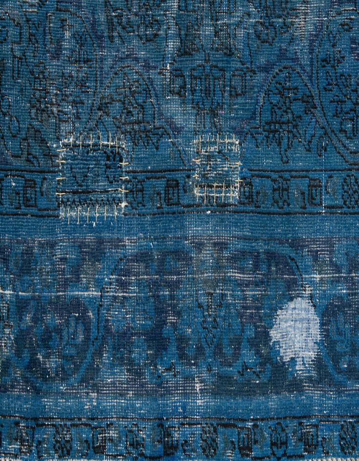 Detail image of  6' 7 x 9' 6  Hand Knotted Ultra Vintage Persian Wool Rug