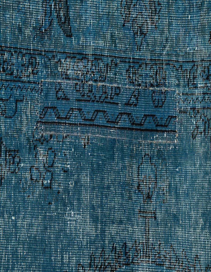 Detail image of  6' 8 x 9' 6  Hand Knotted Ultra Vintage Persian Wool Rug