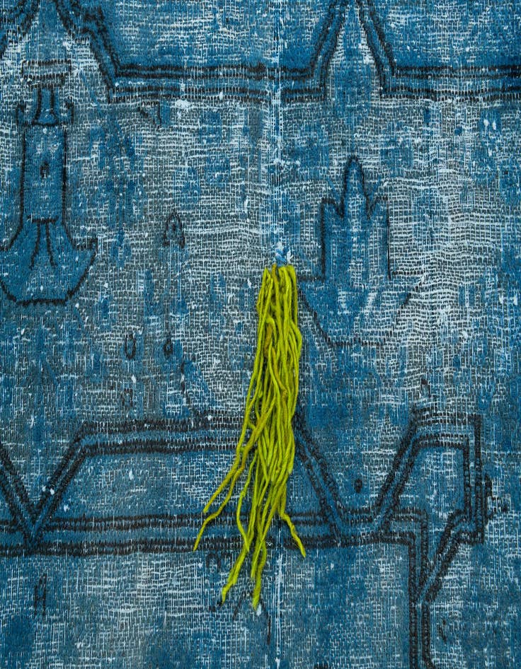 Detail image of  8' x 10' 8  Hand Knotted Ultra Vintage Persian Wool Rug